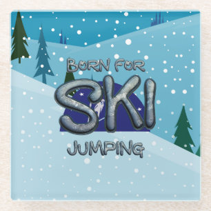 TOP Born for Ski Jumping Glass Coaster