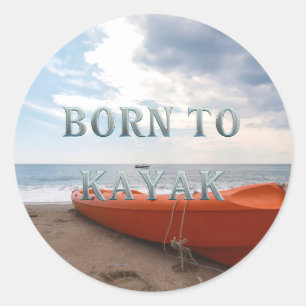 TOP Born to Kayak Classic Round Sticker
