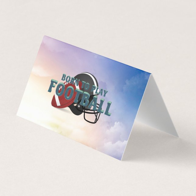TOP Born to Play Football Business Card (Back)