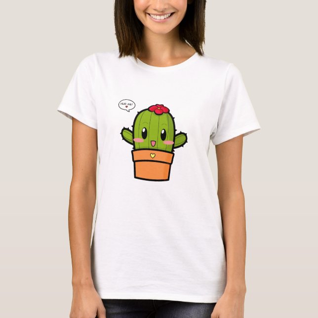 Top- cactus hug me T-Shirt (Front)