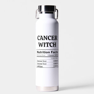 Top Cancer Zodiac Gift Customise Fun Magical Witch Water Bottle
