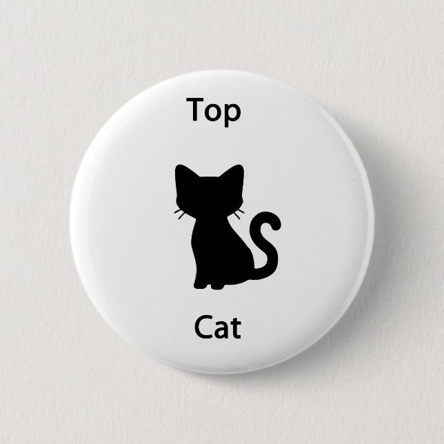 Top cat 6 cm round badge (Front)