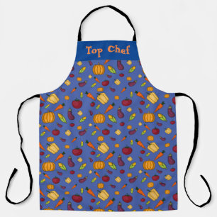 "Top Chef" Vegetable Over All Print Apron
