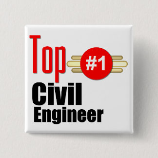 Top Civil Engineer 15 Cm Square Badge