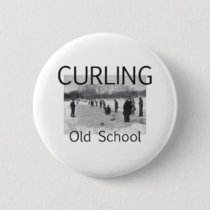 TOP Curling Old School 6 Cm Round Badge