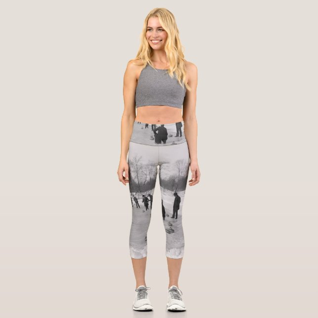 TOP Curling Old School Capri Leggings (Front)