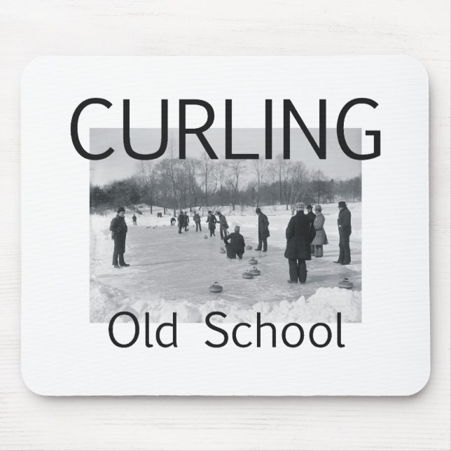 TOP Curling Old School Mouse Pad (Front)