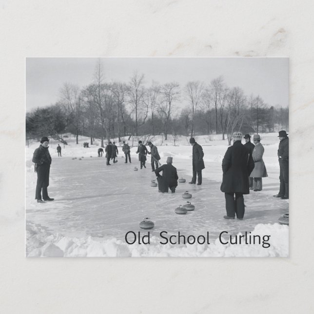 TOP Curling Old School Postcard (Front)