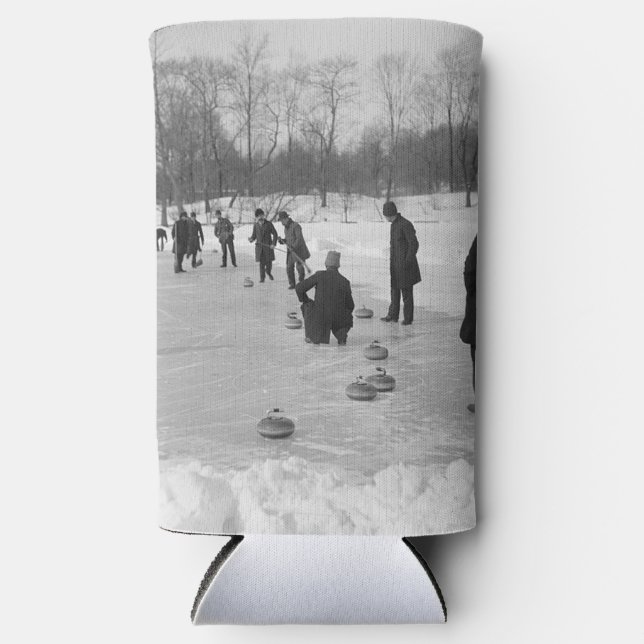 TOP Curling Old School Seltzer Can Cooler (Front)