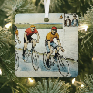 TOP Cycling Old School Metal Ornament
