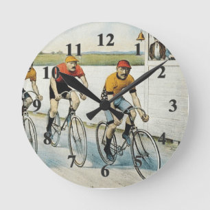 TOP Cycling Old School Round Clock