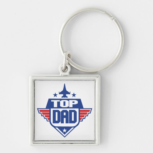 Top Dad Aeroplane Key Ring (Front)