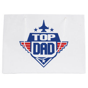 Top Dad Aeroplane Large Gift Bag