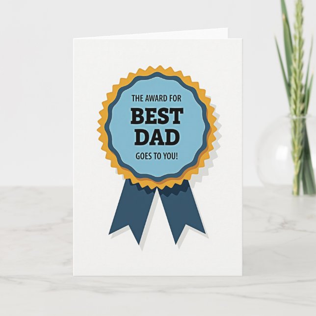 Top Dad Rosette Graphic Card (Front)