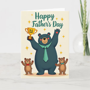 Top Dad Trophy Card