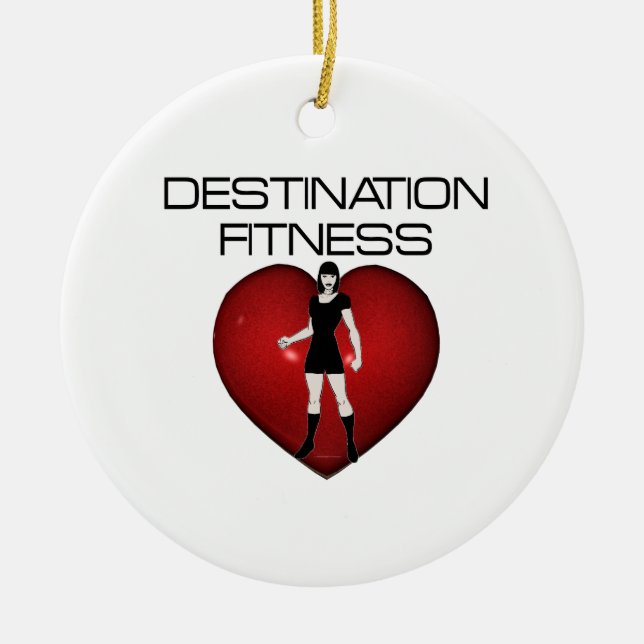 TOP Destination Fitness Ceramic Tree Decoration (Front)