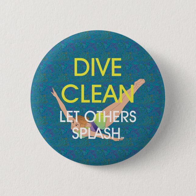TOP Dive Clean 6 Cm Round Badge (Front)