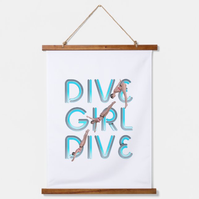 TOP Dive Girl Dive Hanging Tapestry (Front)