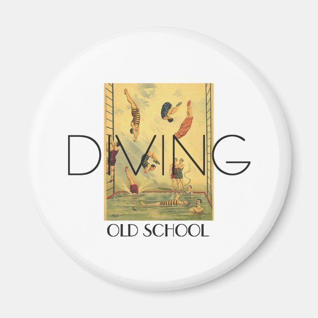 TOP Diving Old School Magnet (Front)