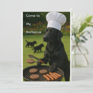Top Dog on the Grill Backyard Barbecue  Invitation