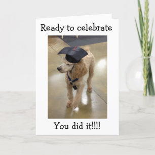 TOP DOG-YOU GRADUATED! READY TO CELEBRATE CARD