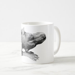 Top-Down Calm—Head & Paw Portrait Coffee Mug