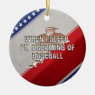 TOP Dreaming of Baseball Ceramic Tree Decoration