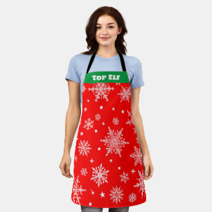 "Top Elf" Christmas Holiday Apron