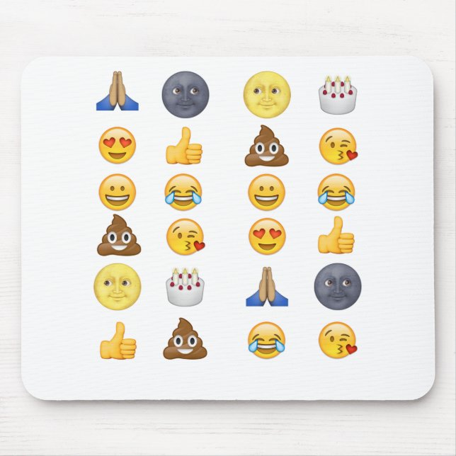 Top emoji collection mouse pad (Front)