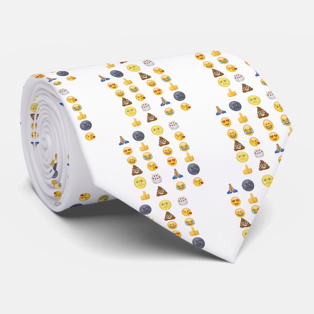 Top emoji collection tie (Rolled)
