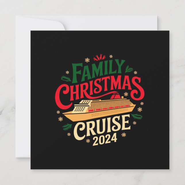 Top Family Christmas Cruise 2024 Unforgettable  Invitation (Front)
