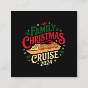 Top Family Christmas Cruise 2024 Unforgettable Square Business Card