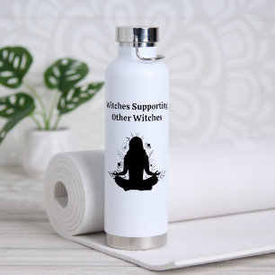 Top Feminist Gift Yoga Whimsical Zodiac Celestial Water Bottle