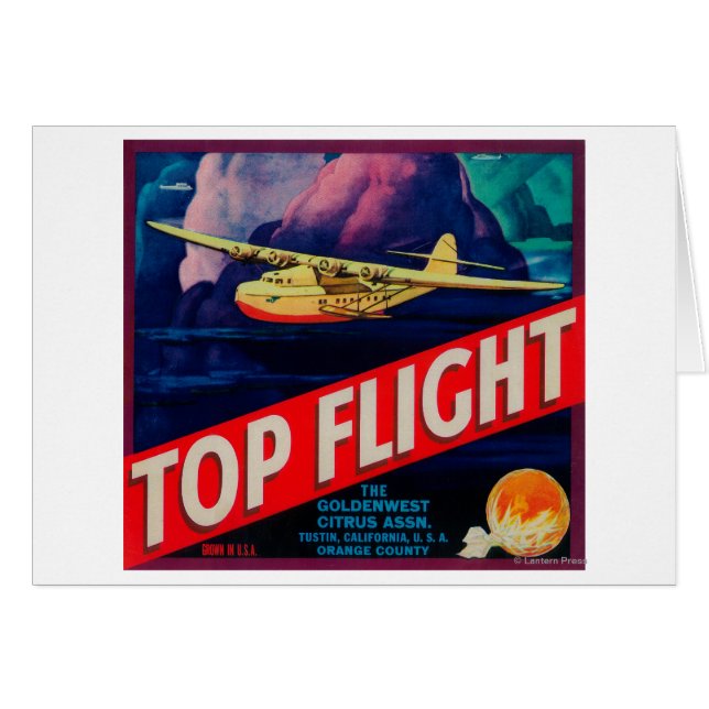 Top Flight Orange LabelTustin, CA (Front Horizontal)