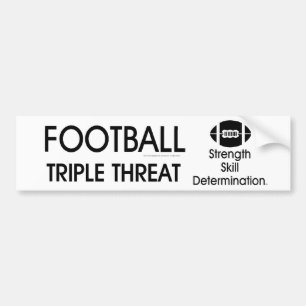TOP Football Triple Threat Bumper Sticker