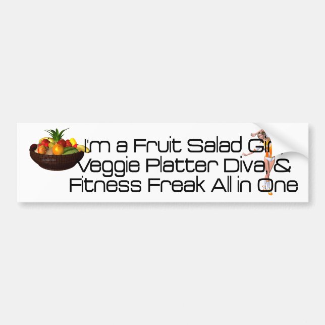 TOP Fruit Salad Fitness Bumper Sticker (Front)