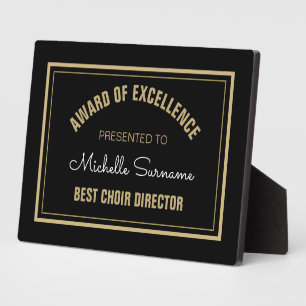 Top Gift!  Best Choir Director plaque