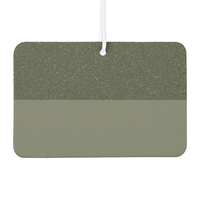 Top Glitter Moss Green Air Freshener – Customise (Front)