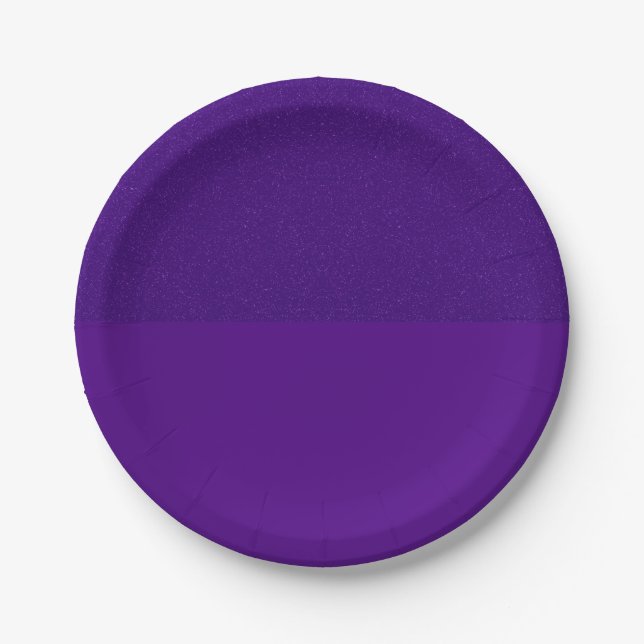 Top Glitter Purple Party Plate – Customisable (Front)