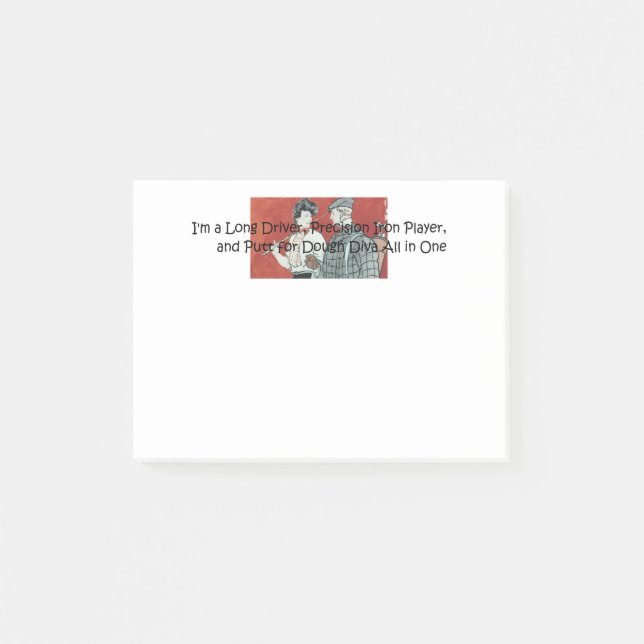 TOP Golf Diva All in One Post-it Notes (Front)