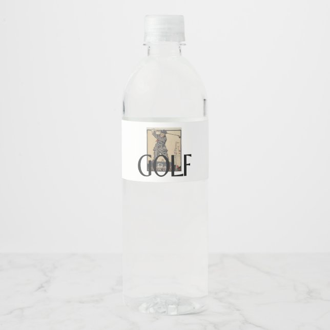 TOP Golf Old School Water Bottle Label (Front)