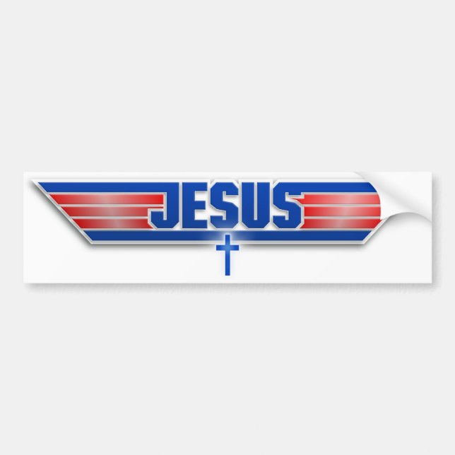 Top Gun Logo Jesus Christ Wingman Bumper Sticker (Front)