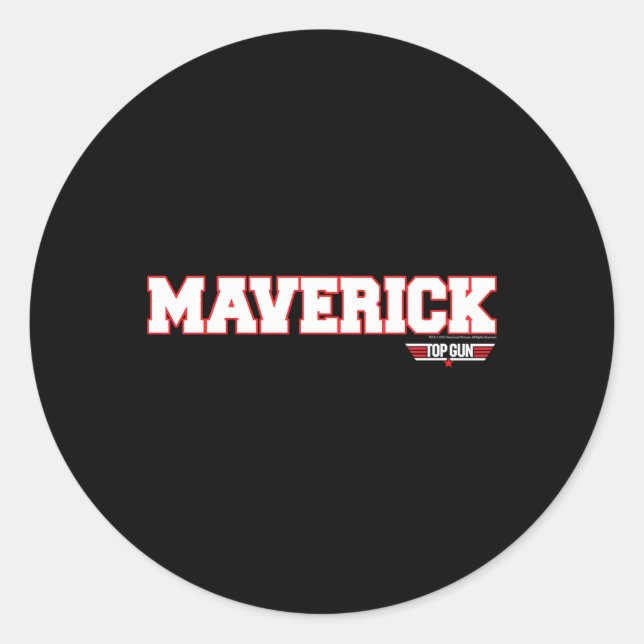 Top Gun Maverick Name Classic Round Sticker (Front)
