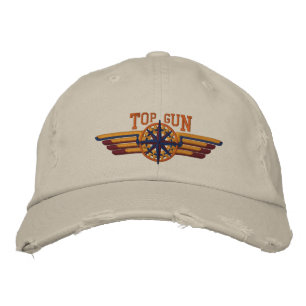 Top Gun Northern Star Compass Pilot Wings Embroidered Hat