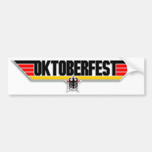 Top Gun Oktoberfest Logo German Beer Bumper Decal