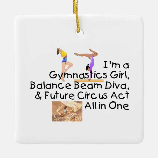 TOP Gymnastics All in One Ceramic Ornament (Front)