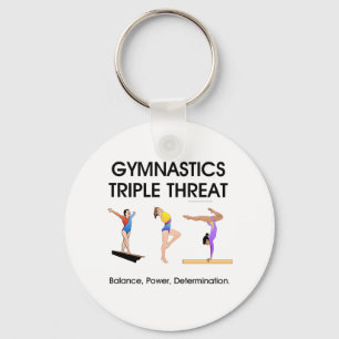 TOP Gymnastics Triple Threat (W) Key Ring