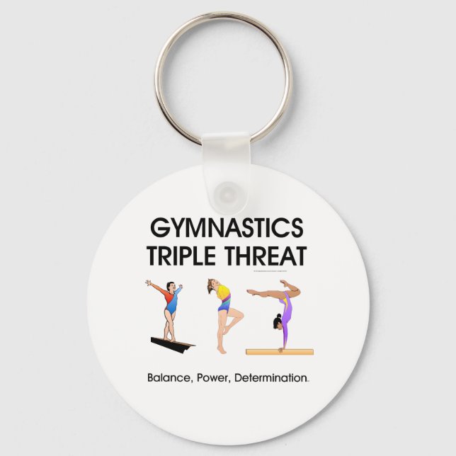 TOP Gymnastics Triple Threat (W) Key Ring (Front)
