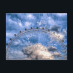 Top half of the London Eye Postcard<br><div class="desc">One of the most famous modern buildings in London,  the London Eye is also one of the most popular tourist attractions.</div>