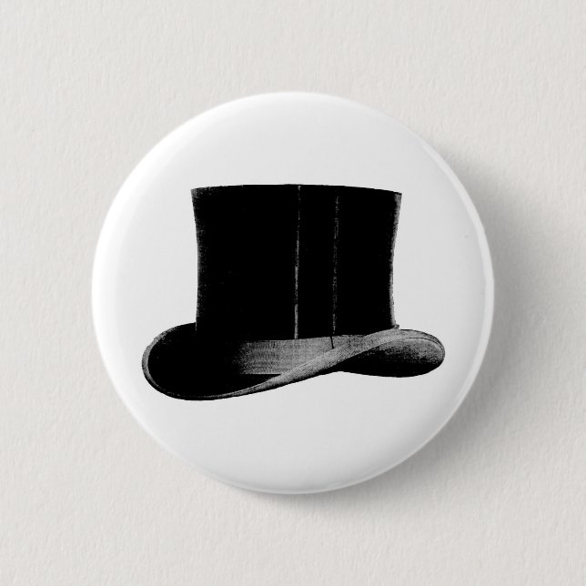 top hat 6 cm round badge (Front)